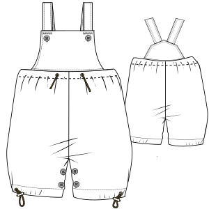 Fashion sewing patterns for Shortalls 0026